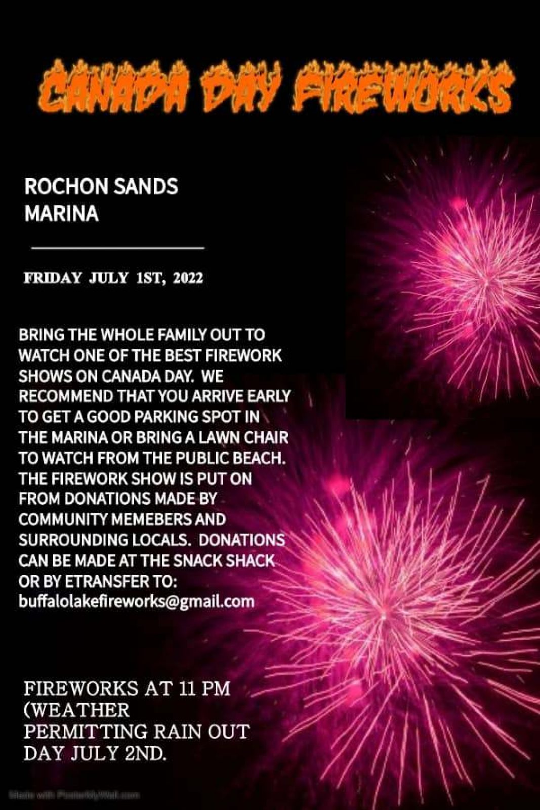 Rochon sands fireworks