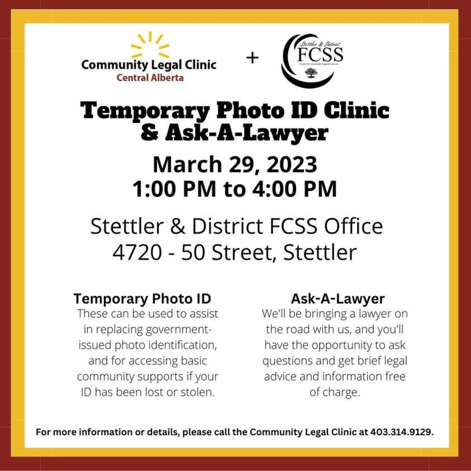 Photo id clinic march 29